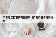 广东地区打麻将有案底吗（广东打麻将规则说明）