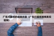 广东打麻将的搞笑抖音（广东打麻将视频真实 视频）