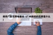 麻将广东花牌哪里玩（广州麻将的花牌是什么）