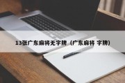 13张广东麻将无字牌（广东麻将 字牌）